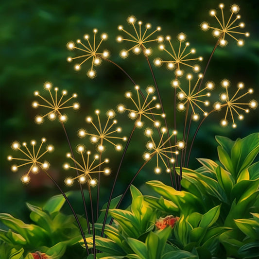 Solar Garden Lights 6 Pack Waterproof Swaying Starburst Light Solar Outdoor Lights For Yard Patio Walkway Pathway Party Wedding Decoration  Unique Gifts For Women  Warm White