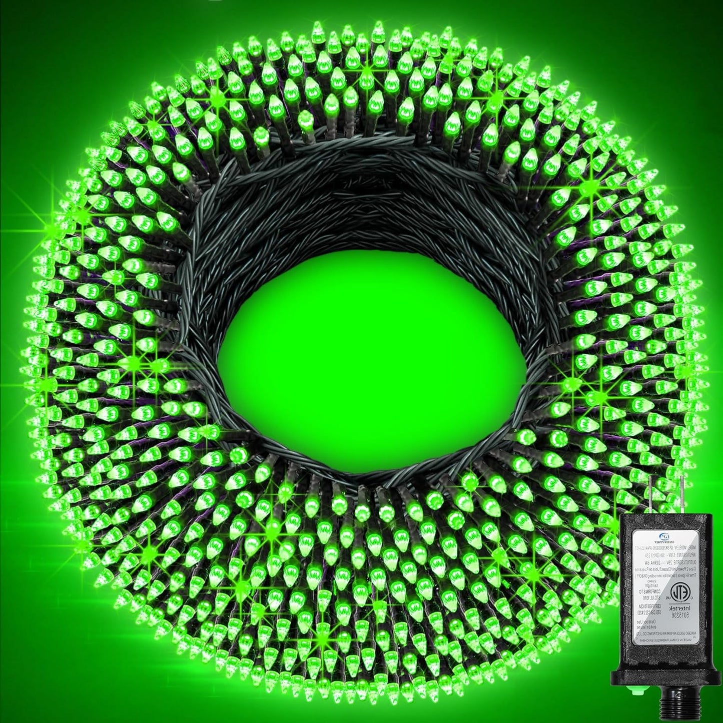 1500 Led 470Ft Christmas String Lights Outdoor  12 Pro Modes And Timer Memory & Brightness  Plug In Waterproof Dark Green Wire Twinkle Light For For Xmas Yard Tree Wedding Party Decor (Green)