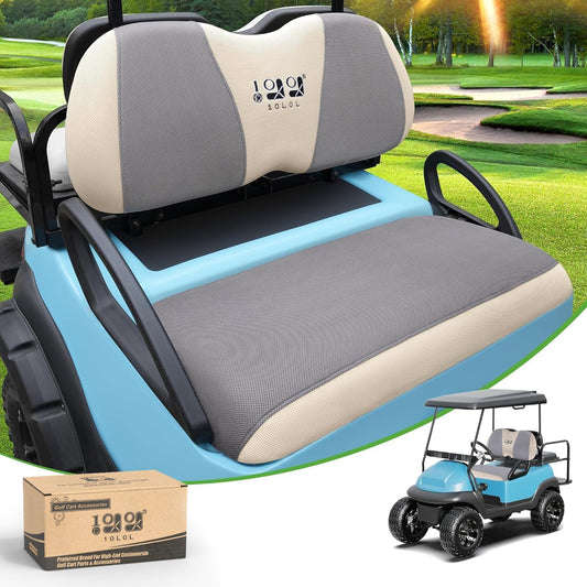 10L0L Golf Cart Seat Covers Universal for Yamaha Club Car Precedent Standard Front Seats, Breathable Mesh Bench Seat Cover, No Drilling Seat Cushion, All-Season Comfort Cool in Summer & Warm in Winter