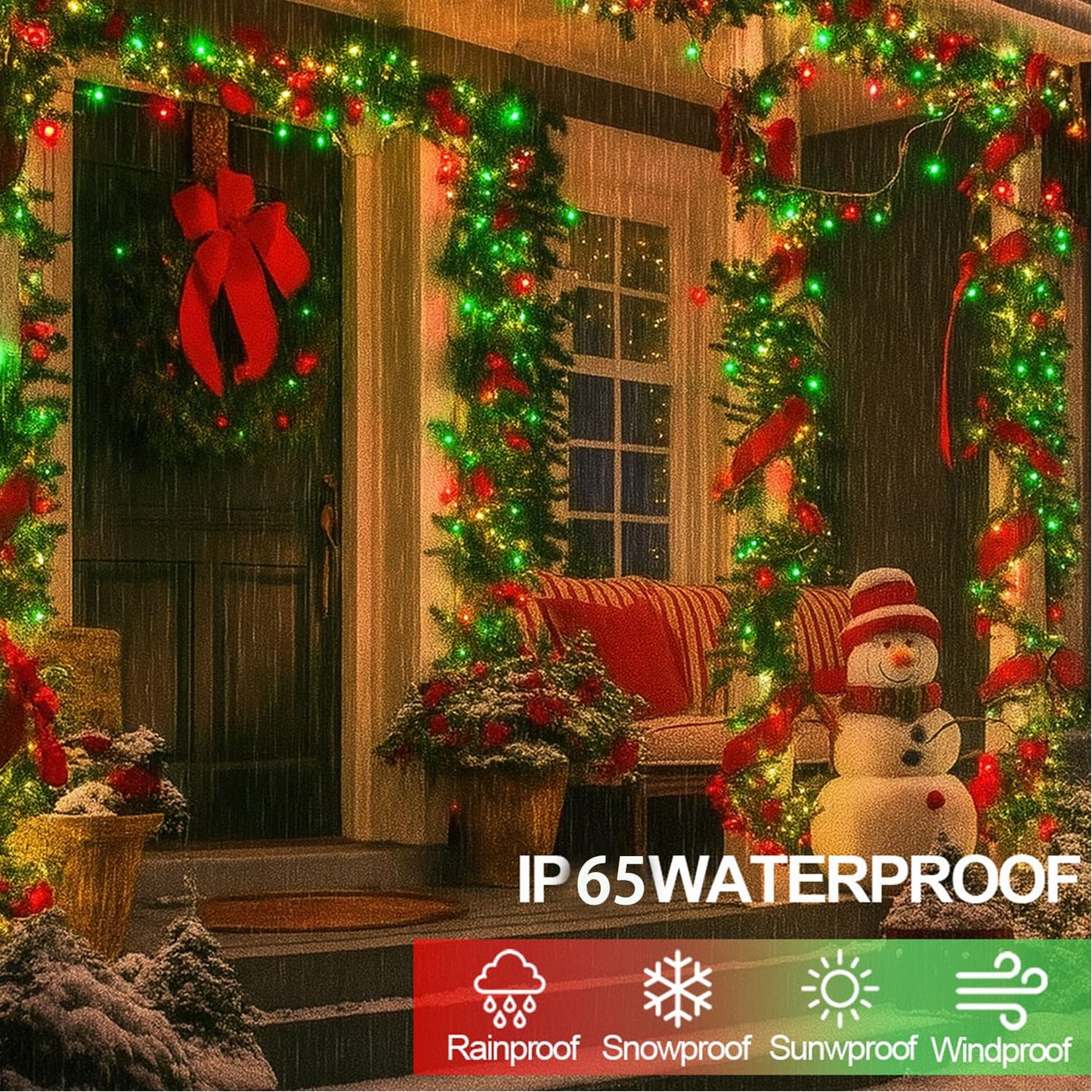 4 Pack 180Ft Solar Christmas Lights Outdoor Waterproof  Super Bright 320 Led Solar String Lights With 8 Lighting Modes  Green Wire Twinkle Tree Light For Outside Xmas Party Decorations (Red And Green)