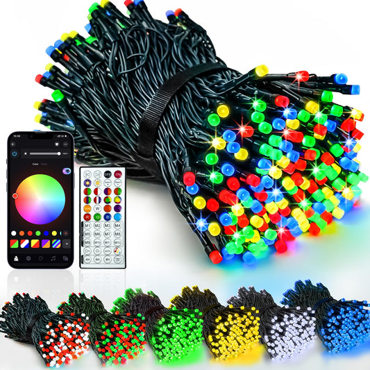 Smart Color Changing Christmas Lights With Remote & App  109Ft 300 Led Rgb Dimmable Christmas String Lights  Waterproof Fairy Twinkle Light For Indoor Outdoor Xmas Tree Wedding Holiday Decorations
