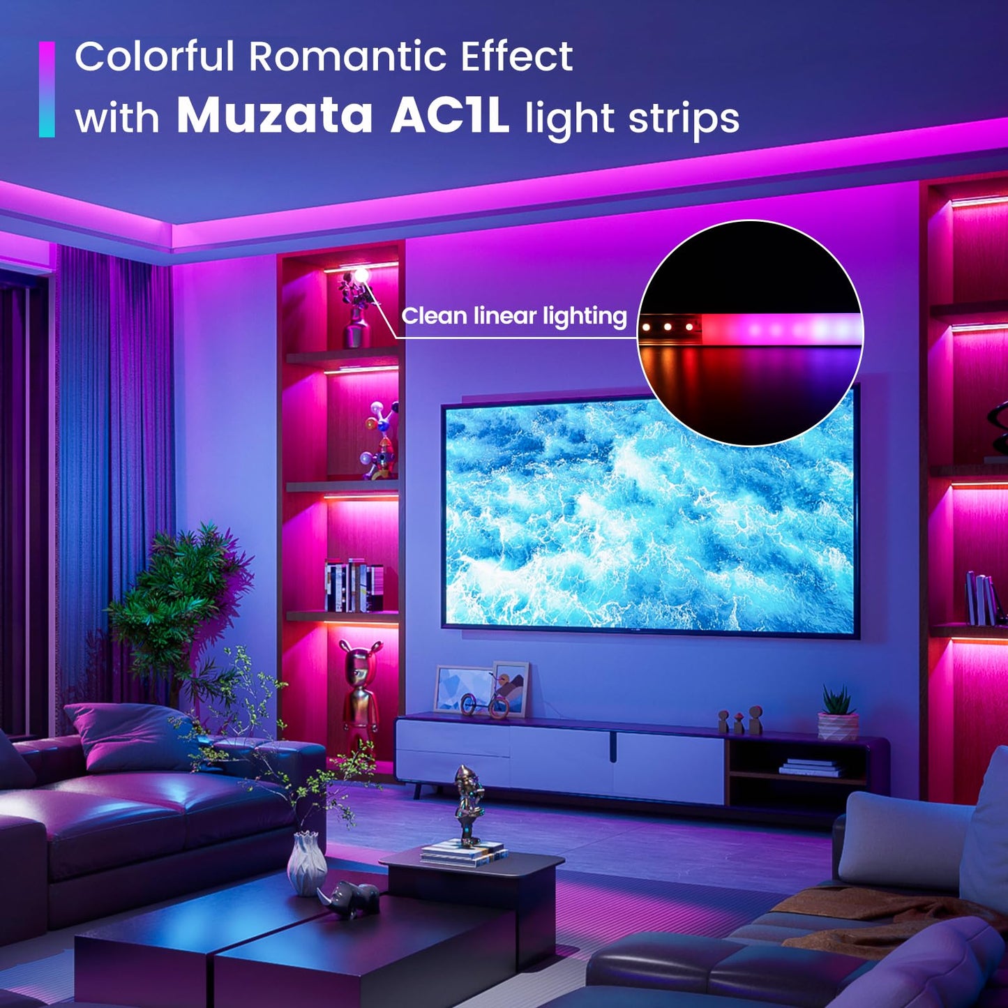 Muzata LED Channel System 40Pack 3.3FT Aluminum Extrusion Silver with Milky White Cover U1SW