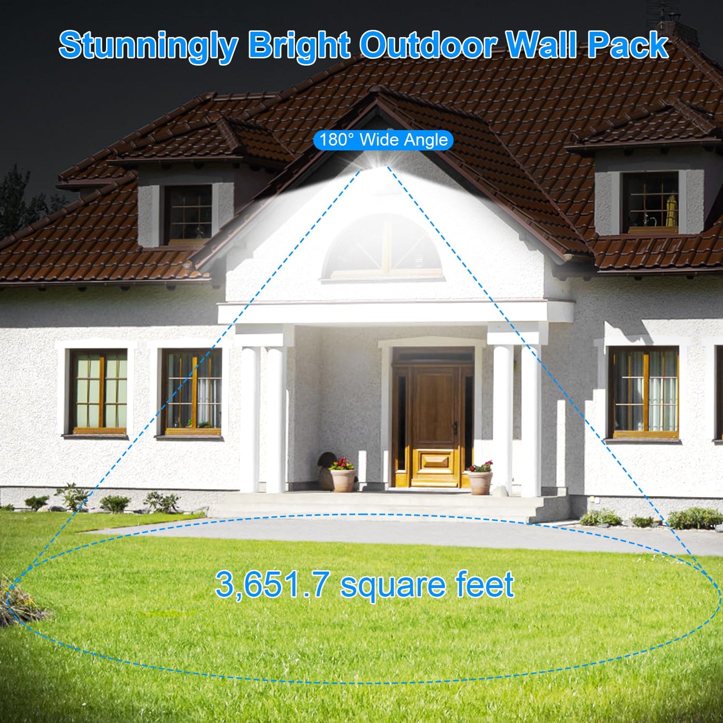 Biritalo Modern Sleek Led Flood Light 120W  360 Rotatable Outdoor Security Areas Lighting  14200Lm 5000K Waterproof Wall Pack For Yard Building Driveway Car Lot (4Pack)