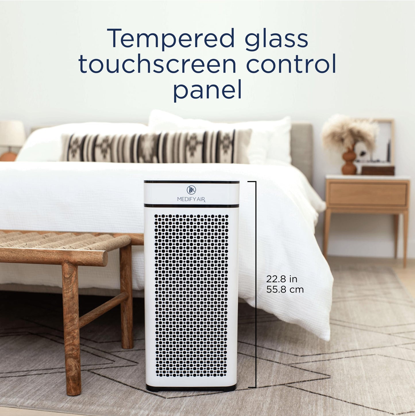 Medify MA-40 Air Purifier with True HEPA H13 Filter | 1,793 ft² Coverage in 1hr for Smoke, Wildfires, Odors, Pollen, Pets | Removal to 0.1 Microns | White, 2-Pack
