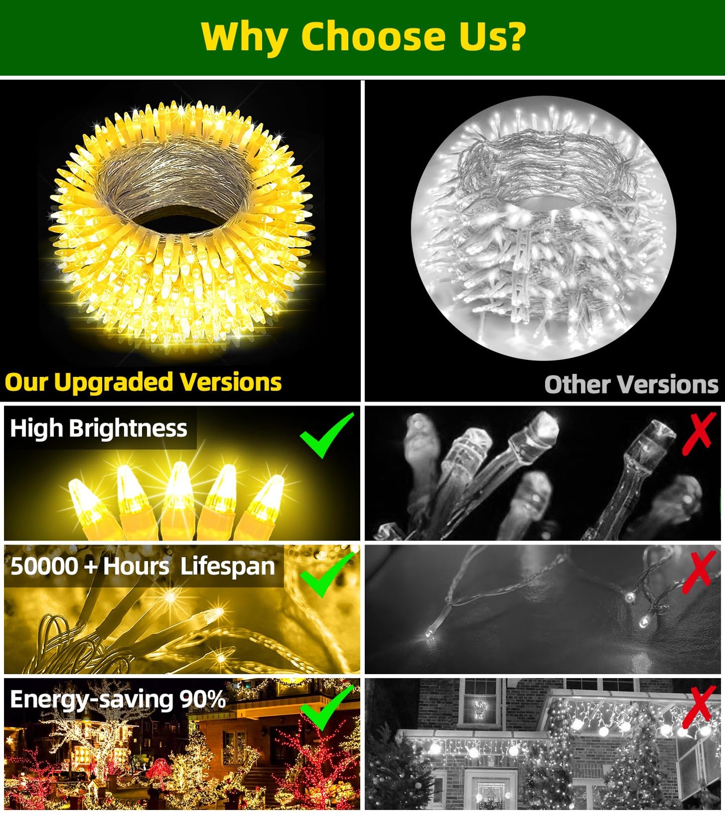 750 Led Chrstmas Lights  240Ft Outdoor Christmas String Lights With 12 Modes  Warm White Led String Lights With Timer Dimmable Waterproof For Tree Fence Garden Xmas Wedding Party Decor Warmwhite