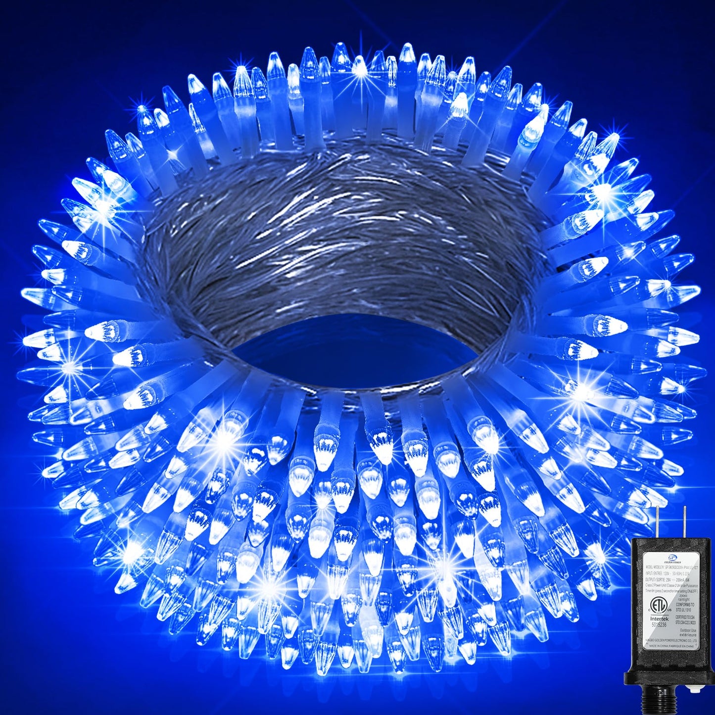 Xikengshq 750Led Christmas Lights Outdoor Use  240Ft 12 Modes Blue Led String Lights With Timer Dimmable  Waterproof Christmas Tree Lights For Xmas Patio Yard Fence Balcony Garden Party Decor Blue