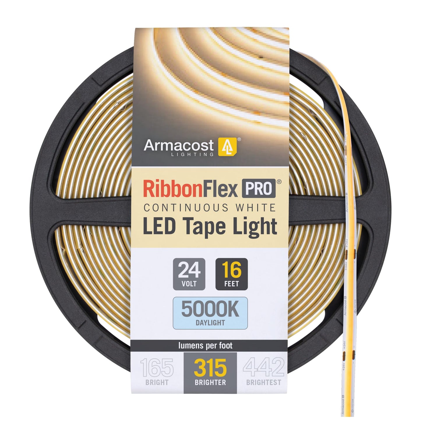 Armacost Lighting Ribbonflex Pro Cob  24V  5000K  315 Lumens/Ft  Ip20  5M 172430