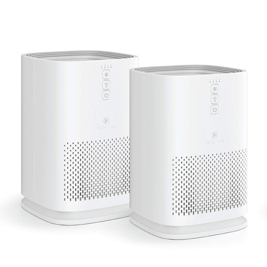 Medify MA-14 Air Purifier with True HEPA H13 Filter 428 ft² per Hour for Smoke, Odors, Pollen | Removal to 0.1 Microns White, 2-Pack