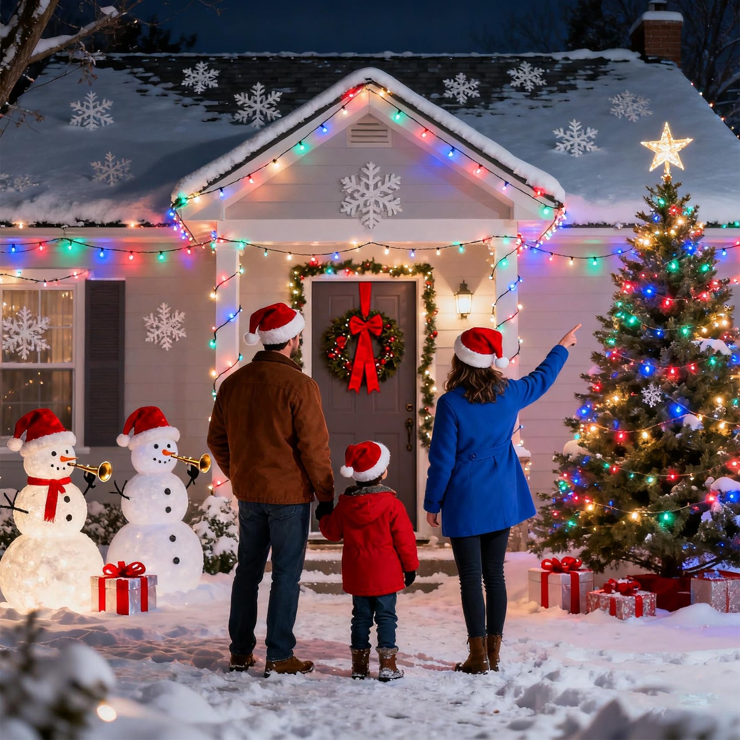 750 Led 240Ft Christmas String Lights Outdoor With 12 Lighting Modes  Green Wire Christmas Lights With Timer & Dimmable  Waterproof Plug In Fairy Lights For Room Party Home Patio Xmas  Multicolor