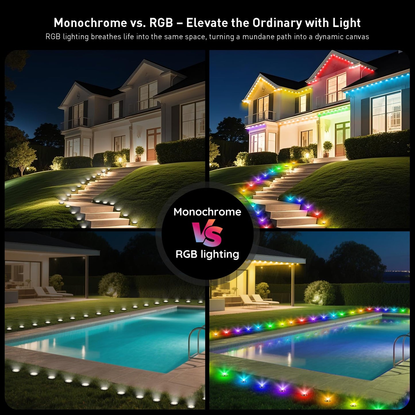 Tqqvxx Rgb Outdoor Ground Lights  32.8Ft Color Changing Pathway Lights With Remote & App Control  Waterproof Walkway Lighting  Wired For Garden Yard Lawn Patio Best For Holiday Party