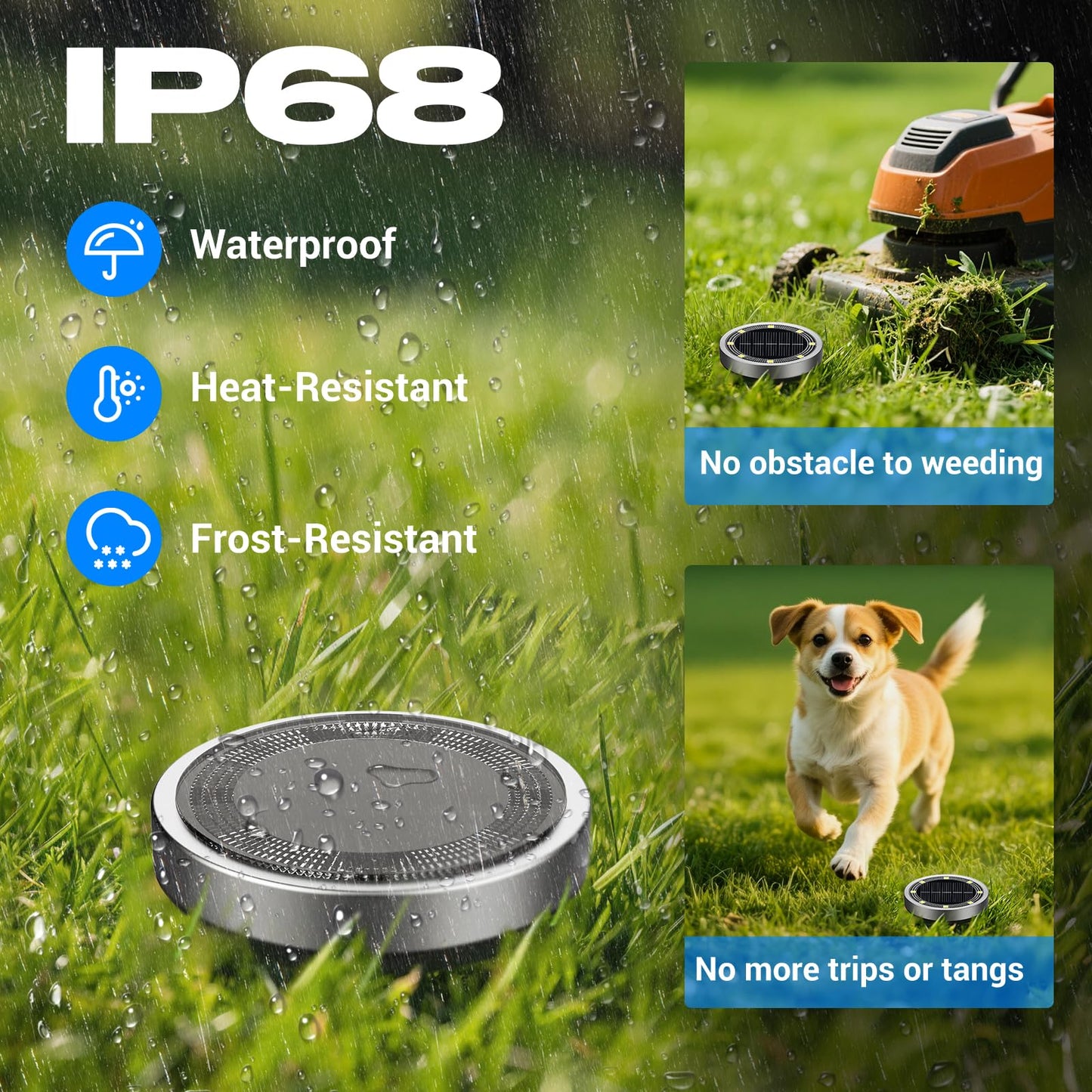 Peasur Solar Ground Lights Outdoor  12 Pack Flat Solar Powered Disc Lights  Ip68 Waterproof  Anti-Rust  Landscape Lighting For Pathway Garden Yard Lawn Walkway Landscape Driveway  Red