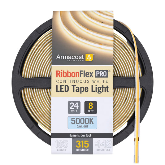 Armacost Lighting Ribbonflex Pro Cob  24V  5000K  315 Lumens/Ft  Ip20  2.5M 172410