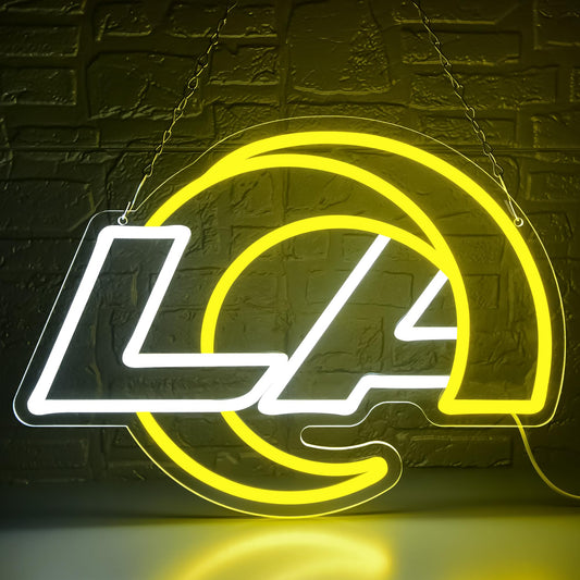 Football Neon Sign For Wall Decor Football Team Led Neon Light For Man Cave Birthday Gifts For Rugby Fans Yellow Light Up Sign For Bedroom Party Club Bar Dorm Decoration Size16.1 * 11.8In(Zyld267)