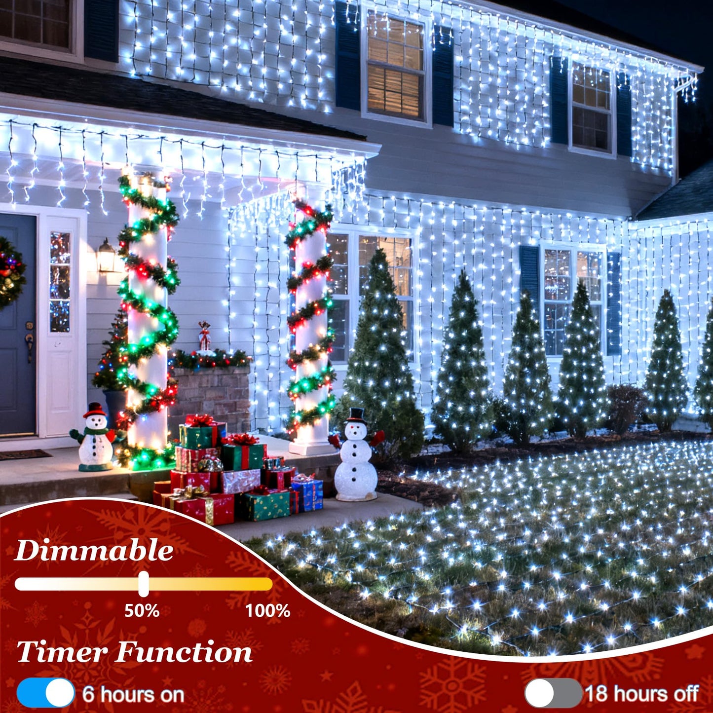 750 Led 240Ft Christmas String Lights Outdoor With 12 Lighting Modes  Green Wire Christmas Lights With Timer & Dimmable  Waterproof Plug In Fairy Lights For Room Party Home Patio Xmas  Cool White