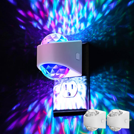 Night Lights Plug Into Wall  Star Projector For Bedroom  Night Light Projector For Kids  9-Color Rgb Galaxy Nightlight With Dusk To Dawn Sensor For Bathroom  Home Gaming Room Decor Gifts 2 Pack