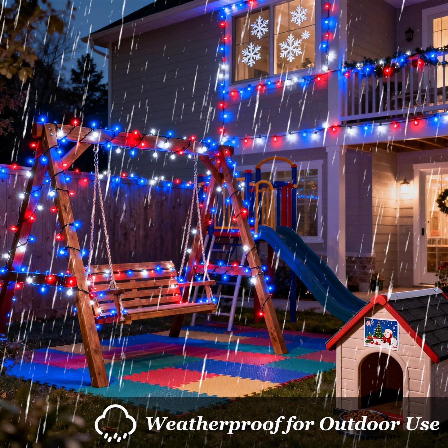 750 Led 240Ft Christmas String Lights Outdoor With 12 Lighting Modes  Green Wire Christmas Lights With Timer & Dimmable  Waterproof Plug In Fairy Lights For Room Party Home Xmas  Red White & Blue