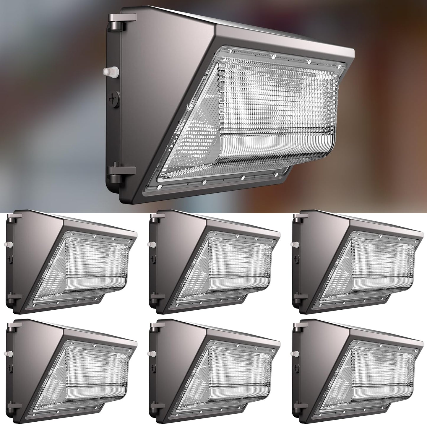 Lightdot 6Pack 120W Led Wall Pack Lights  100-277V Dusk To Dawn Photocell  18000Lm(150Lm/W) 5000K Ip65 Wall Mount Outdoor Exterior Lighting  Energy Saving  Etl | 5-Year Warranty(Height:8-18Ft)