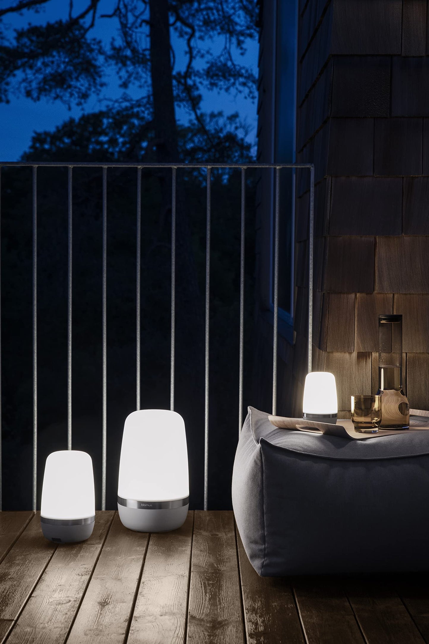 Blomus Spirit Outdoor LED Lamp - Rechargeable - Large - Beige - Model 66065