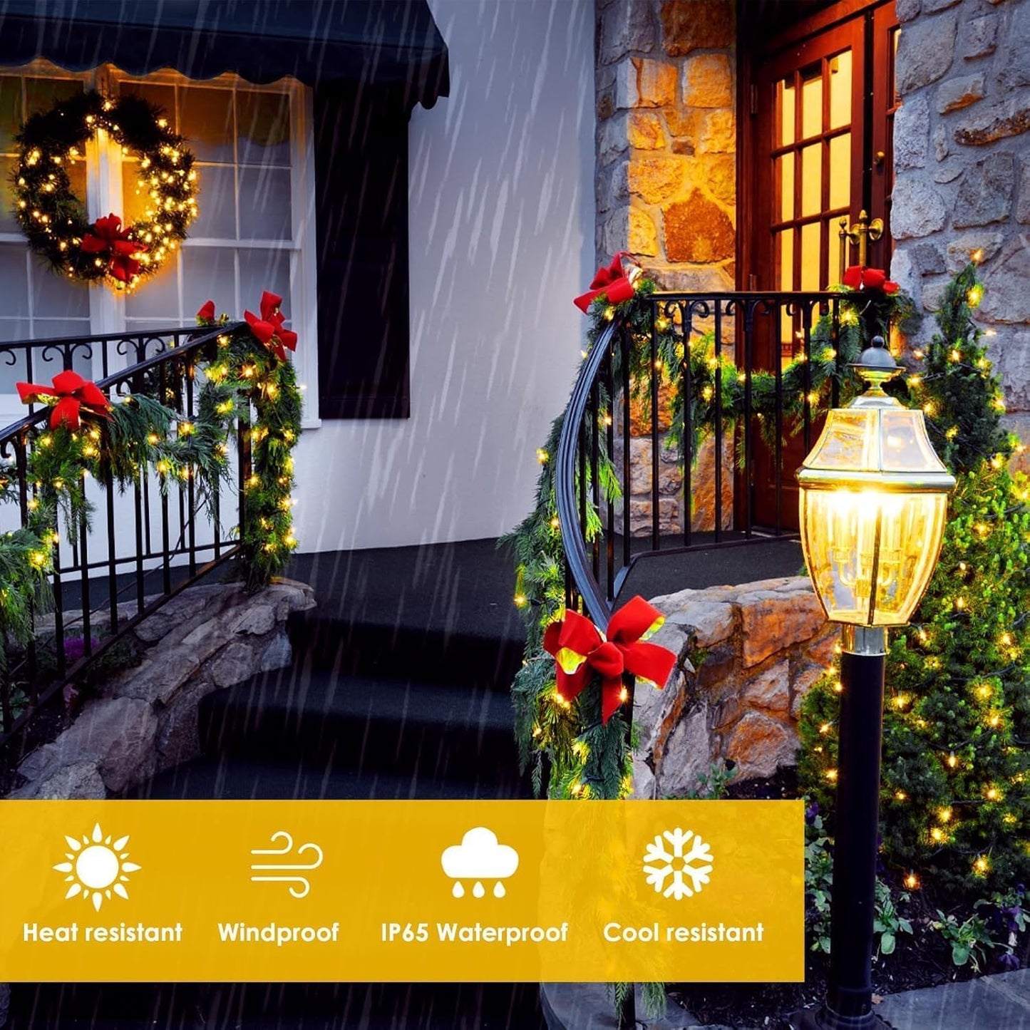 6 Pack 270Ft Solar Christmas Lights Outdoor Waterproof  Super Bright 480 Led Solar String Lights With 8 Lighting Modes  Green Wire Twinkle Tree Light For Outside Xmas Party Decorations (Warm White)