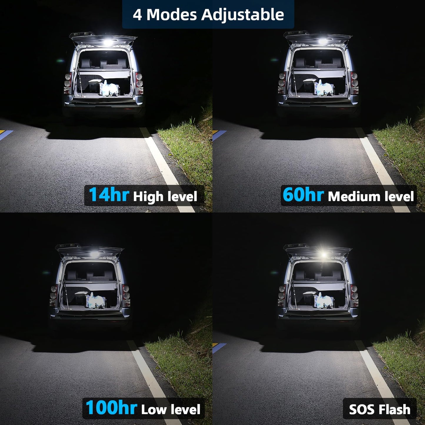 10000Mah Rechargeable Tent Light 3 Lighting Modes  4000Lm Led Portable Camping Lantern  Ipx5 Waterproof  30W Hanging Tent Light With Magnet  For Emergency & Gift