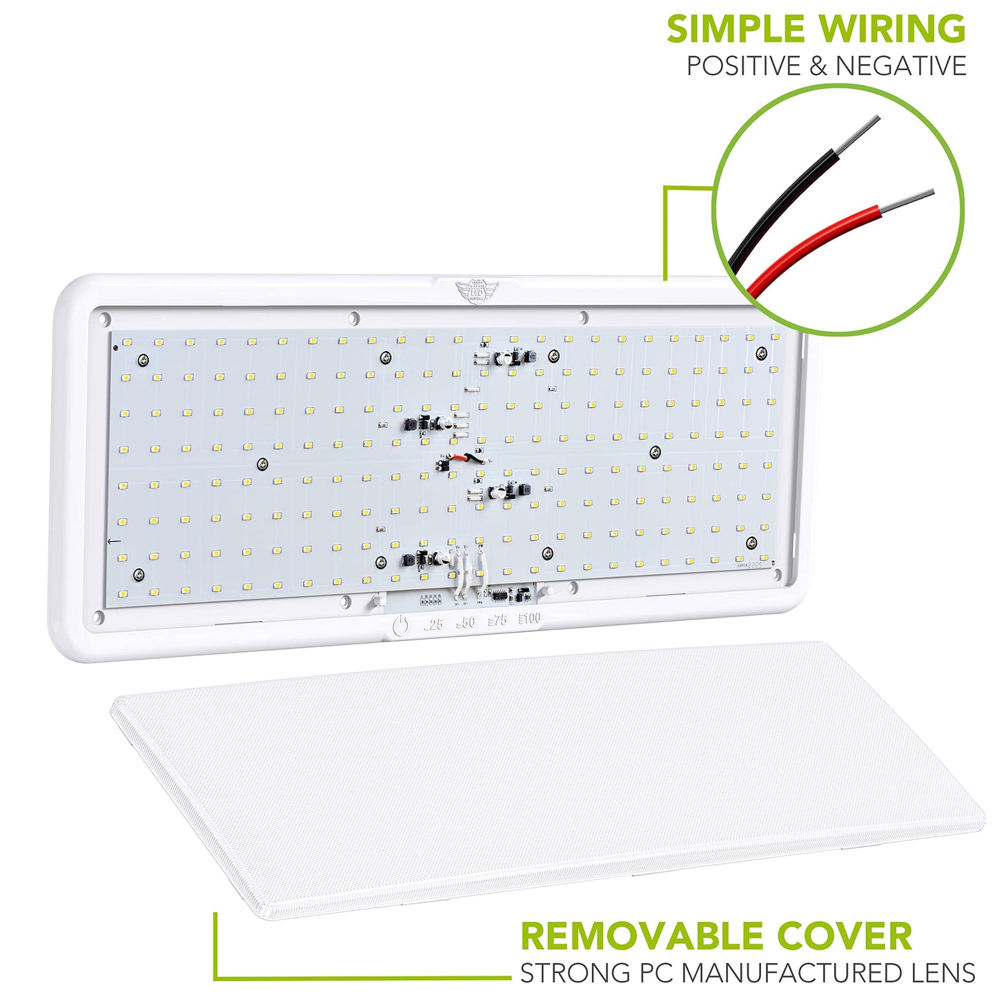 Leisure Led Rv Led Ceiling Light 21 X 8 Fixture 2000 Lumen With Touch Dimmer Switch Interior Lighting For Car/Rv/Trailer/Camper/Boat Dc 12V Natural White 4000-4500K (4 Pack)