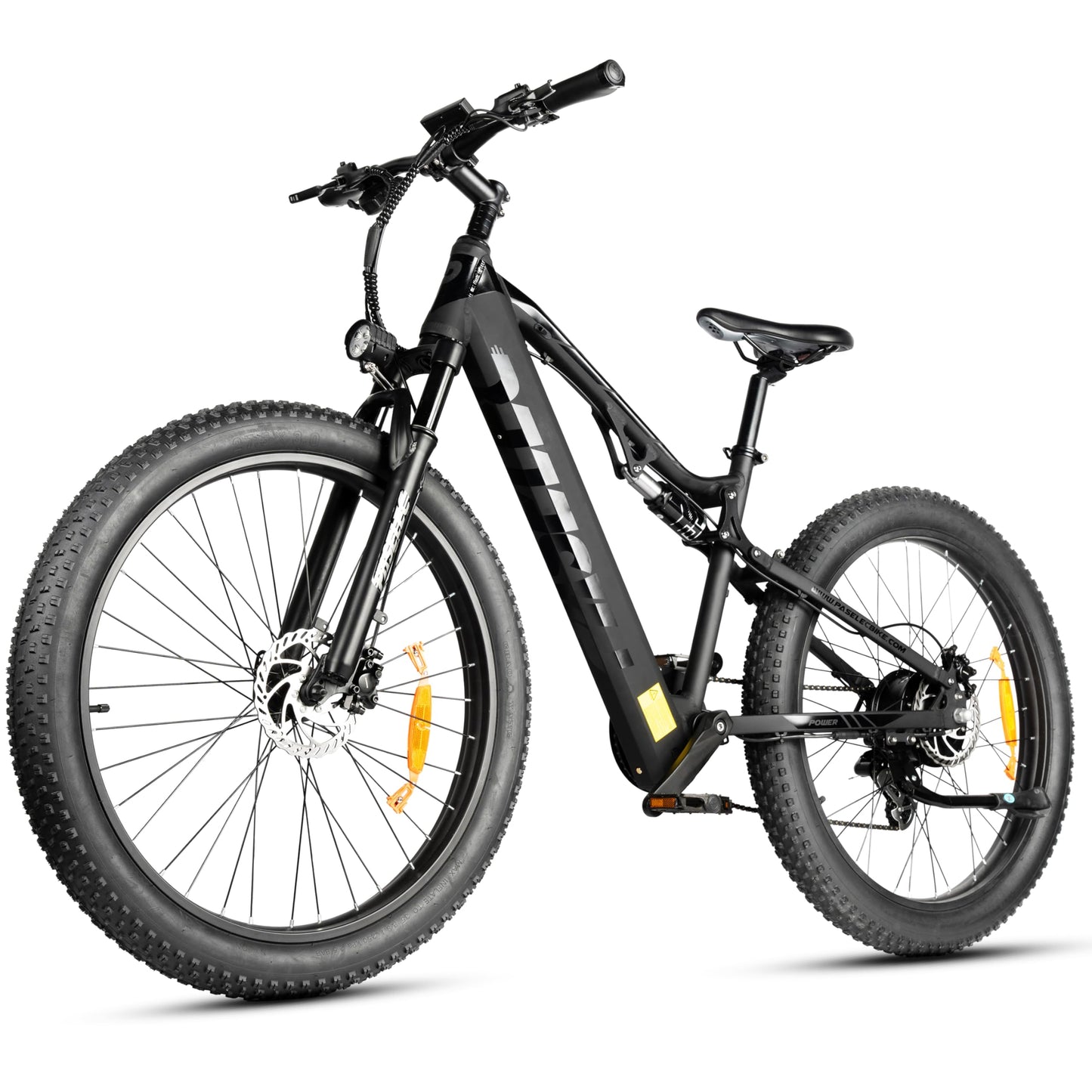 PASELEC Electric Bike for Adults, 27.5''*3.0 City Mountain Ebike with Peak 1000W 35MPH Brushless Motor, 768Wh Removable Battery, Up to 70 Miles Range 8-Speed &Dual Hydraulic Suspension Shock Absorber