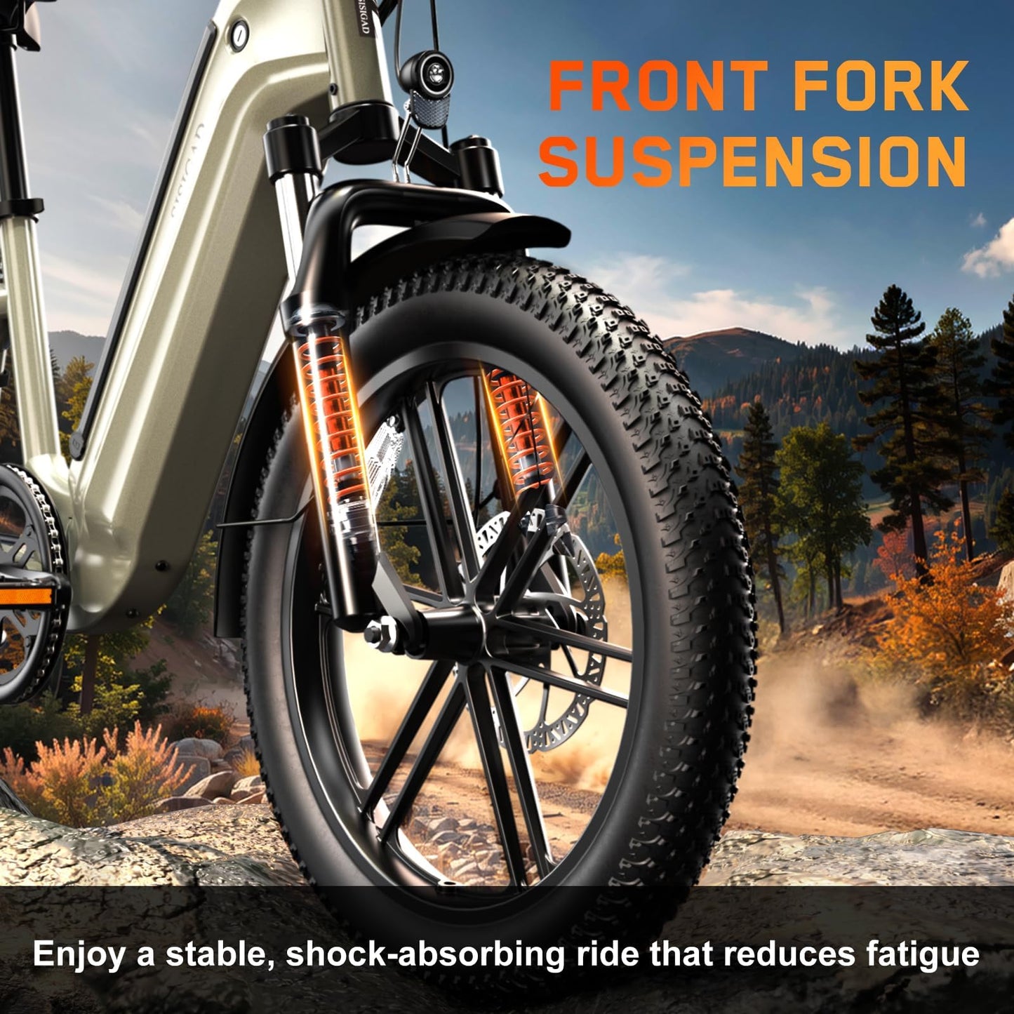 SISIGAD Family Electric Bike with Child Seat,1500W Peak Motor Ebike with 48V/15A Removable Battery,28 mph,80 Mile, 20" Fat Tire E Bike, Electric Cargo Bike Suitable for Commuting and Shopping (Sage)