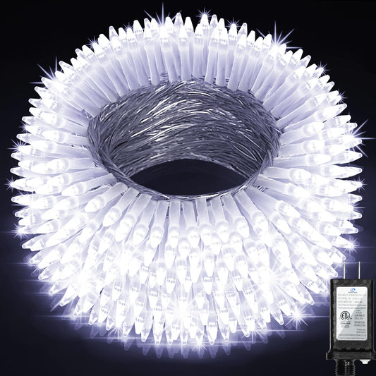 750Led Christmas Lights Outdoor Use  240Ft 12 Modes Cool White Led String Lights With Timer Dimmable  Waterproof Christmas Tree Lights For Xmas Patio Yard Fence Balcony Garden Decor Cool White