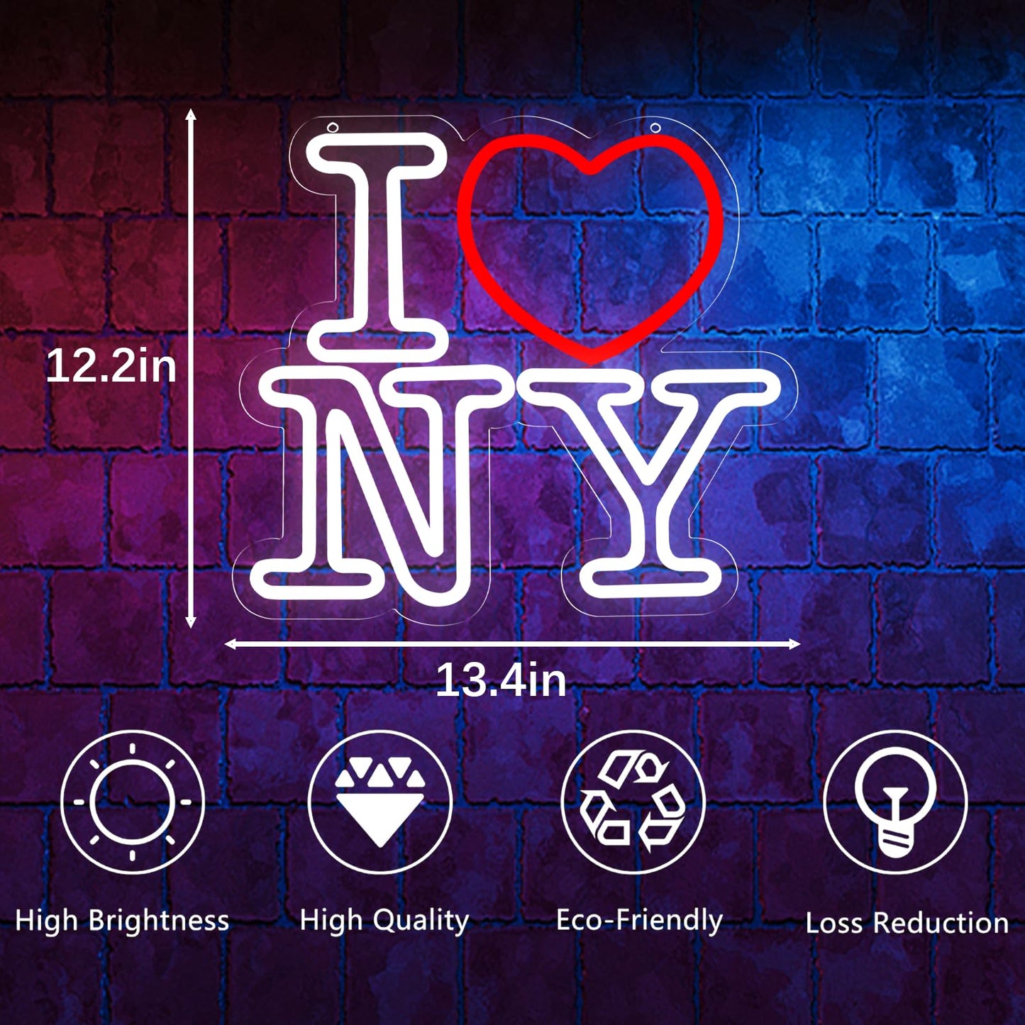 Qbanziou Love Ny Neon Signs For Wall Decor