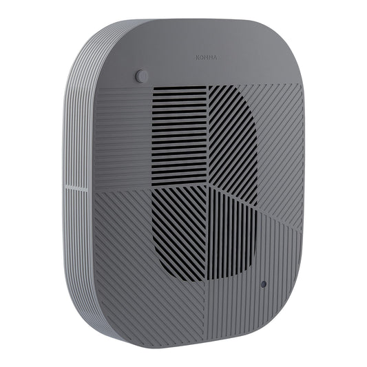 KOMMA Lov Air Purifier for Bedroom, 3.1 inch Slim Wall mount & Stylish Standing type, Hepa Filter Air Cleaner, Remove Fine Dust, Smoke. (LightCharcoal)