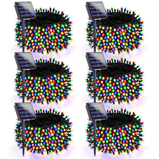 Solar Christmas Lights  Super Bright 270Ft 480 Led Solar Lights String With 8 Lighting Modes  Outdoor Waterproof Green Wire Solar Mini Twinkle Light For Xmas Garden Decorations (Multi-Colored)