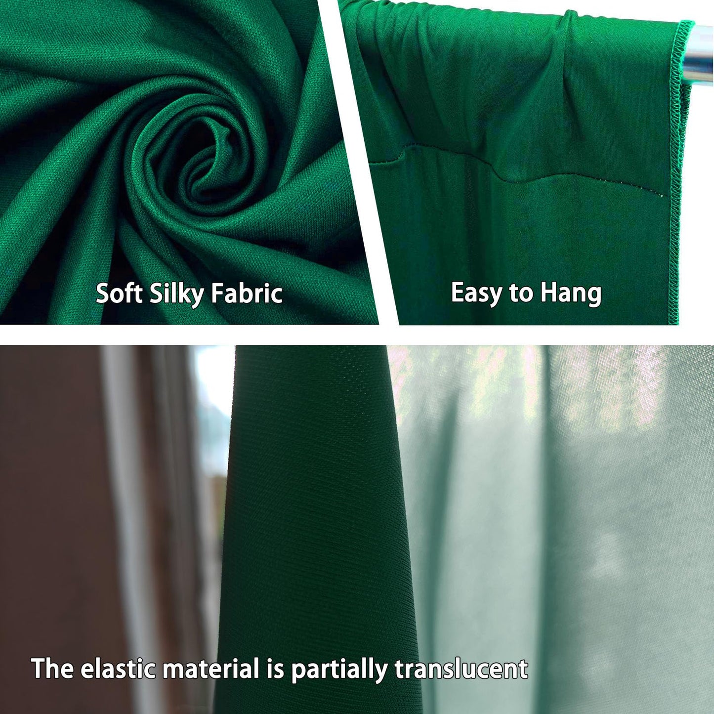 10 X 10 Feet Green Backdrop Curtain For Partie, Background Curtains For Photoshoot, Birthday, Wedding, Halloween, Thanksgiving,