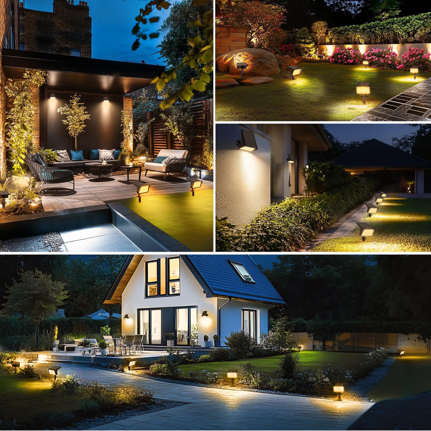 Lamkeep Solar Spot Lights Outdoor With 60 Led & Auto On/Off  6 Pack Solar Lights Outdoor Waterproof Ip68 With 3 Lighting Modes  2-In-1 Solars Landscape Light For Outside  Garden  Yard(Warm White)