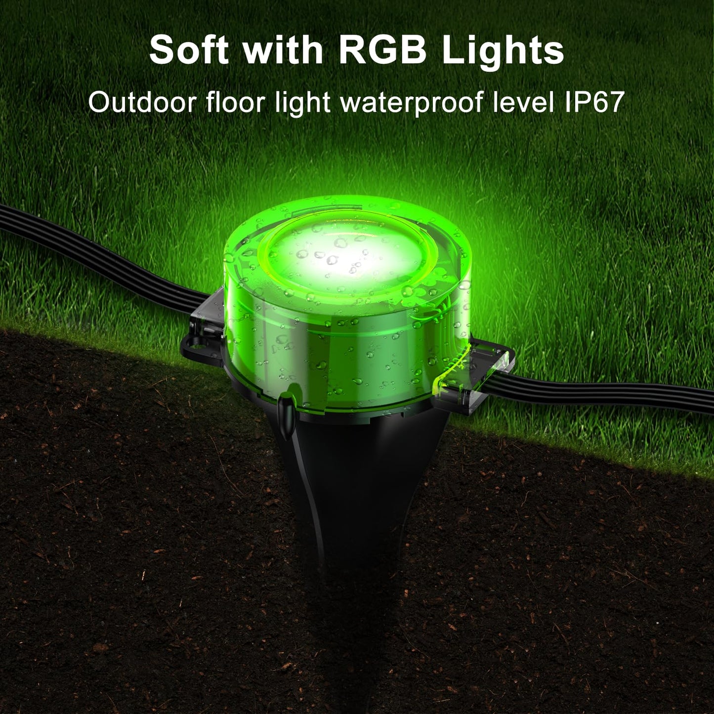 Tqqvxx Rgb Outdoor Ground Lights  32.8Ft Color Changing Pathway Lights With Remote & App Control  Waterproof Walkway Lighting  Wired For Garden Yard Lawn Patio Best For Holiday Party