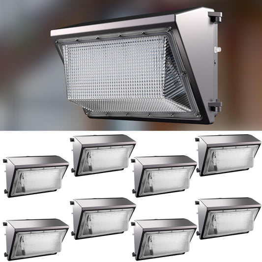 Lightdot 8Pack 120W Led Wall Pack Lights  100-277V Dusk To Dawn Photocell  18000Lm(150Lm/W) 5000K Ip65 Waterproof Outdoor Exterior Lighting  Energy Saving  Etl | 5-Year Warranty(Height:8~18Ft)