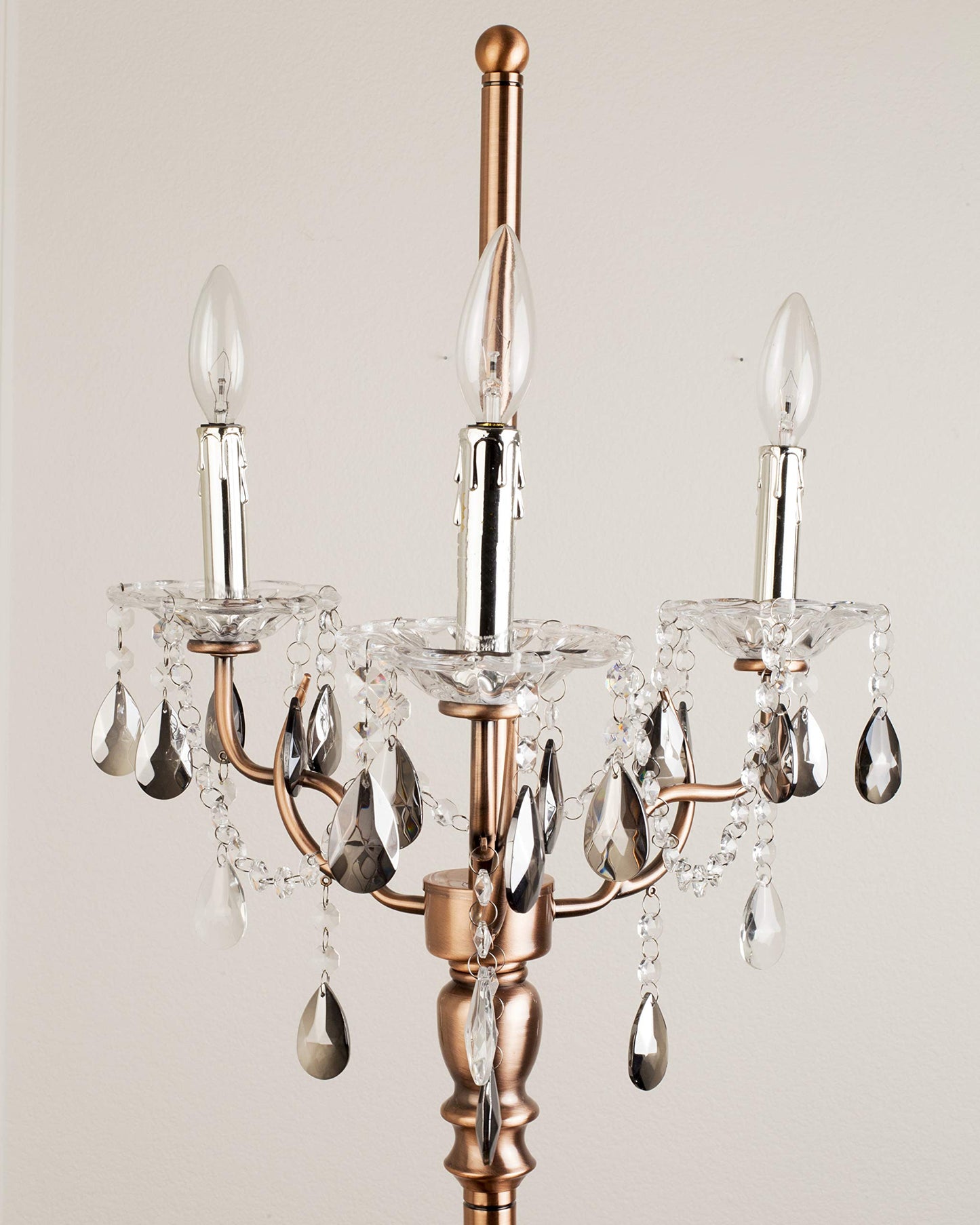 OK Lighting Crystal Table Lamp 35-Inch OK-5126T Dusty Rose Rose Gold