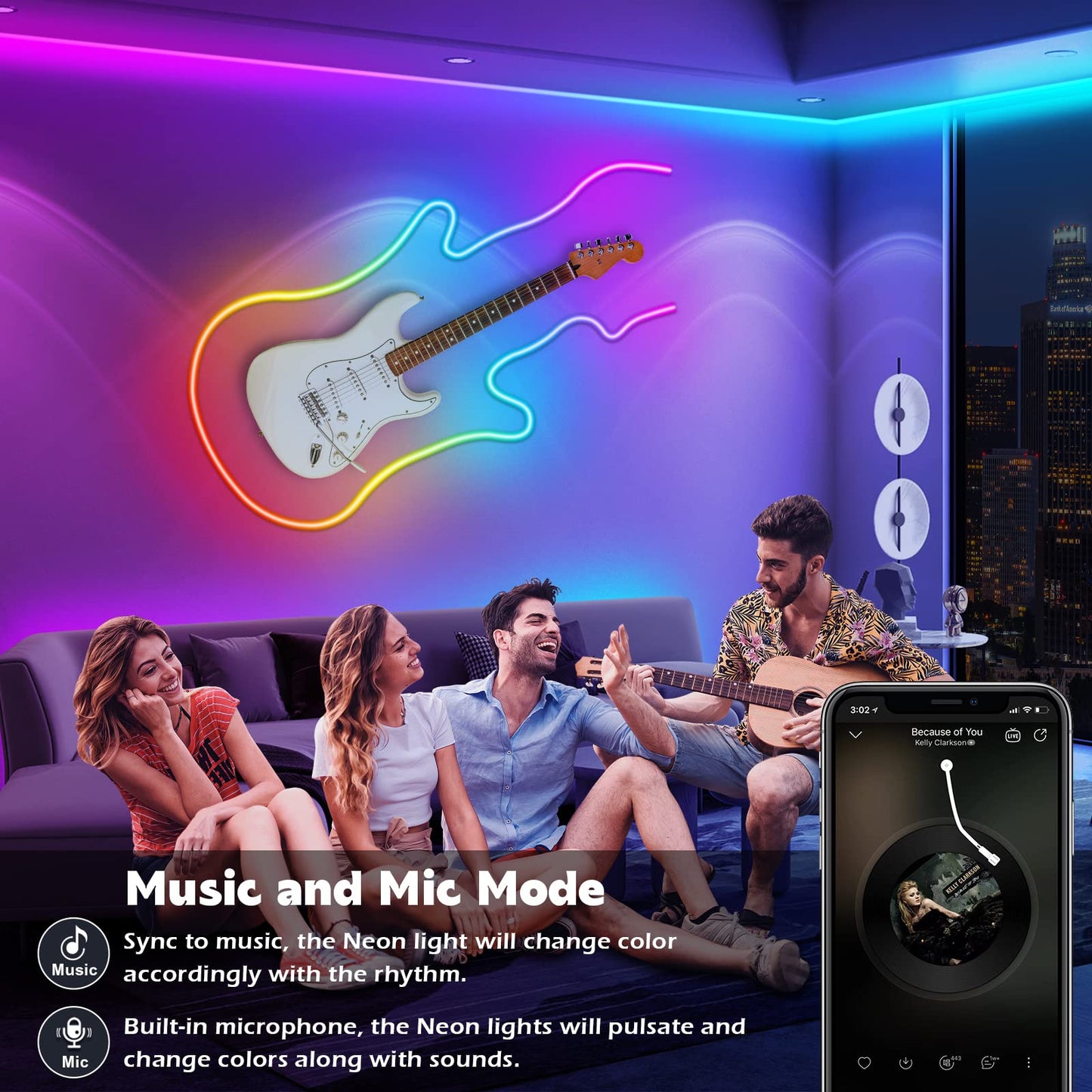 Ailbton 200Ft Led Neon Rope Lights Control With App/Remote Flexible Led Rope Light Multiple Modes Ip65 Outdoor Rgb Lights Waterproof Music Sync Gaming Led Neon Strip Light For Bedroom Decor