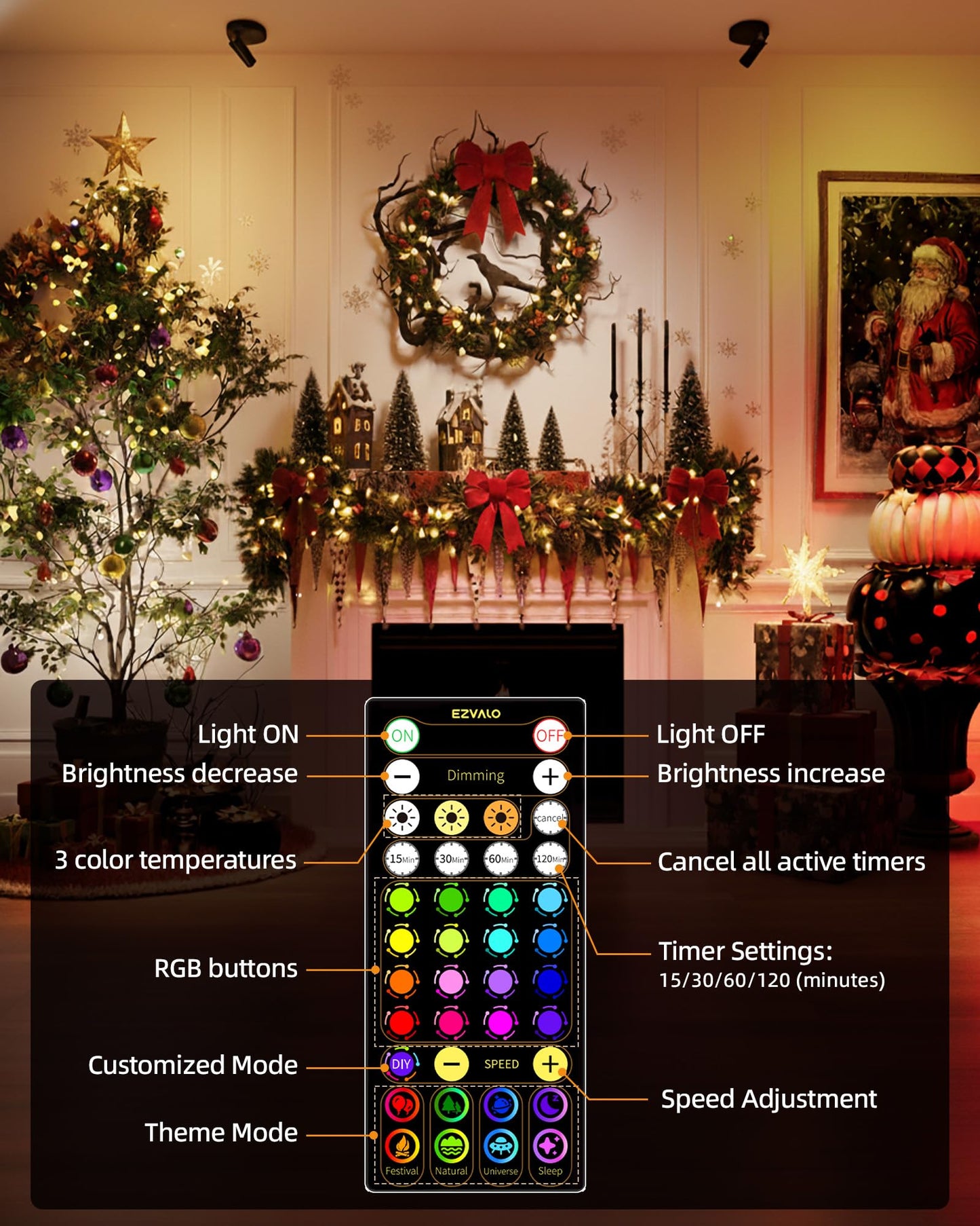 Ezvalo Rgb Spotlights Indoor With Remote  5500Mah Rechargeable Picture Lights  Diy Mode & 83 Color Changing Uplighting  Wireless Mini Accent Lighting For Christmas (2Pack-Black)