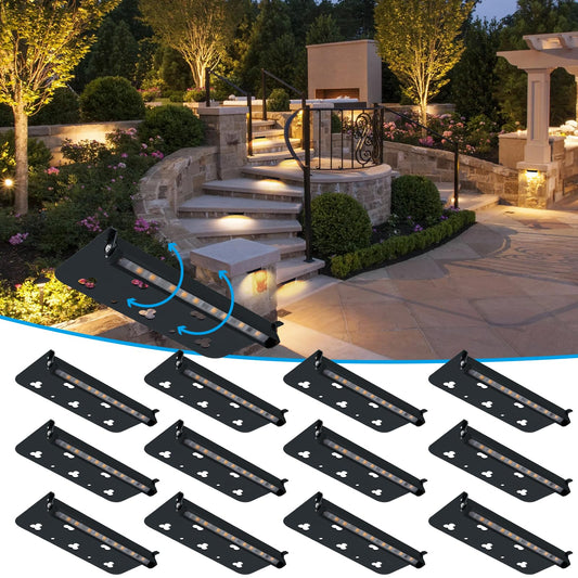 Modern 7Inch 3W Hardscape Lighting 2700K Soft White Retaining Wall Lights 12V Ac/Dc Low Voltage Landscape Paver Lights Ip65 Waterproof Outdoor Step Light 50 000 Hours Lifespan 12 Packs