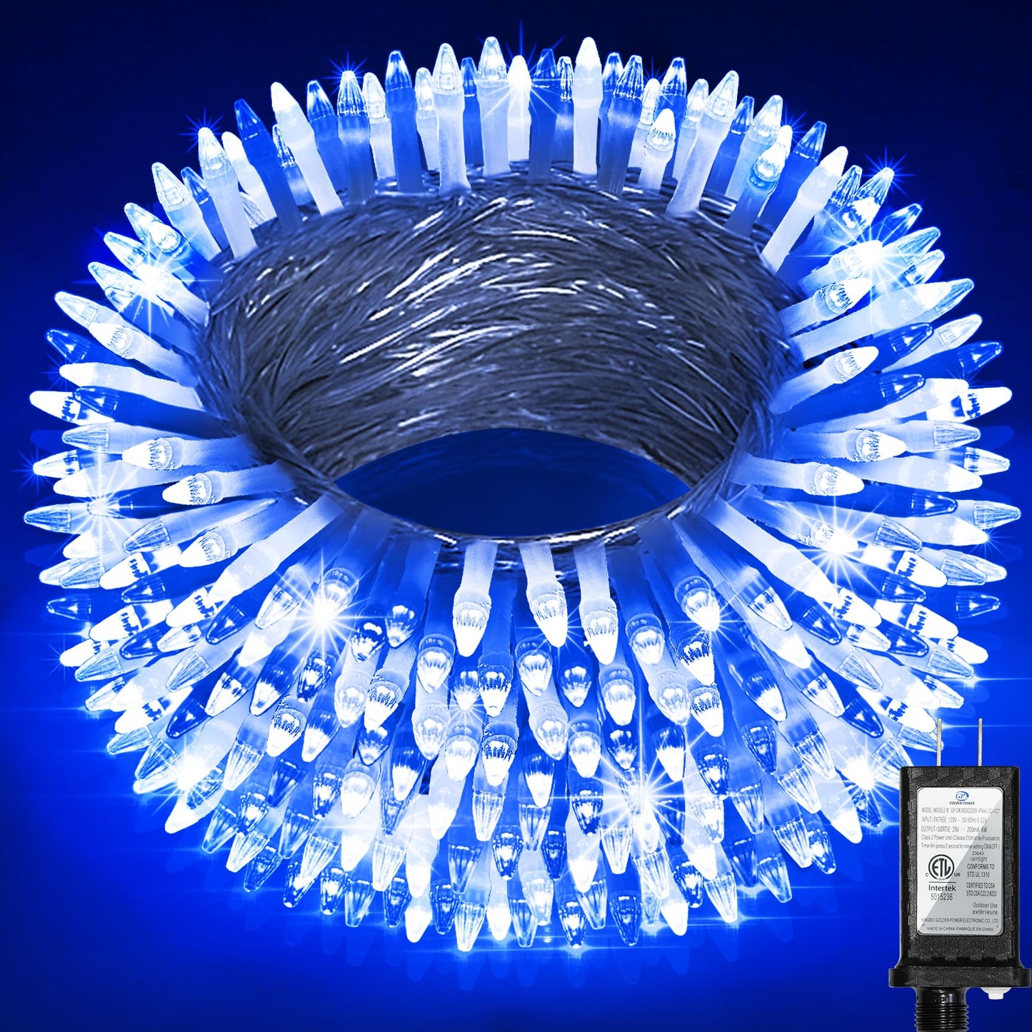 750Led Christmas Lights Outdoor Use  240Ft 12 Modes Blue And Cool White Led String Lights With Timer Dimmable  Waterproof Christmas Tree Lights For Xmas Patio Yard Fence Balcony Garden Decor