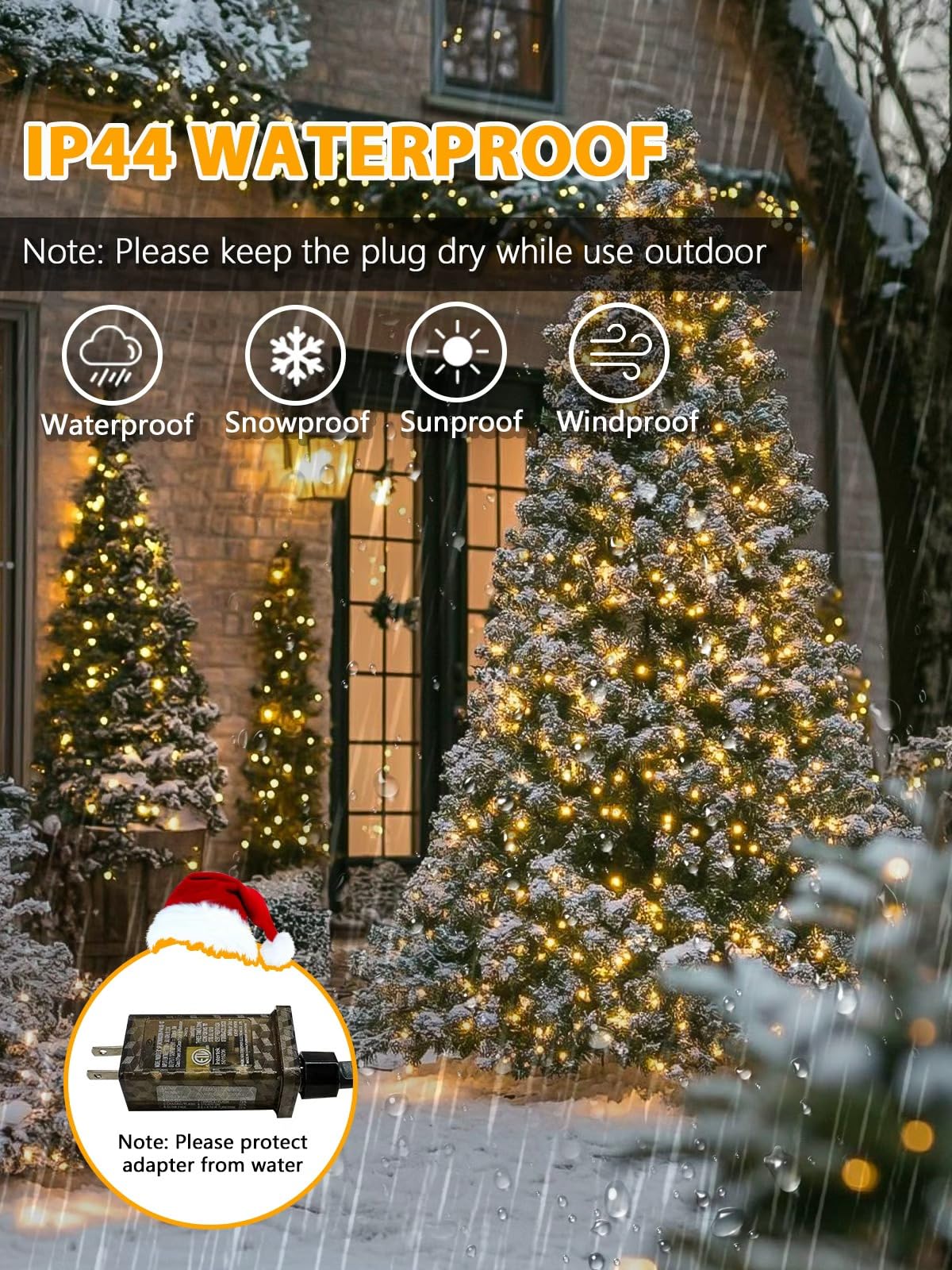 Voice Controlled Christmas Lights With Remote  165 Ft 500 Led String Lights Indoor Outdoor With 12 Modes 3 Timers  Dimmable Twinkle Light Plug In Waterproof For Xmas Tree Party Decor  Warm White