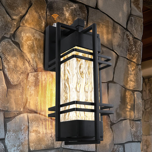 Wihtu Dusk To Dawn Outdoor Front Porch Light Fixtures Wall Mount  Waterproof Wall Sconce Lights(1 Pack)  Sensor Exterior Lighting Fixtures For House  Outside Lantern Lamp For Garage  Doorway