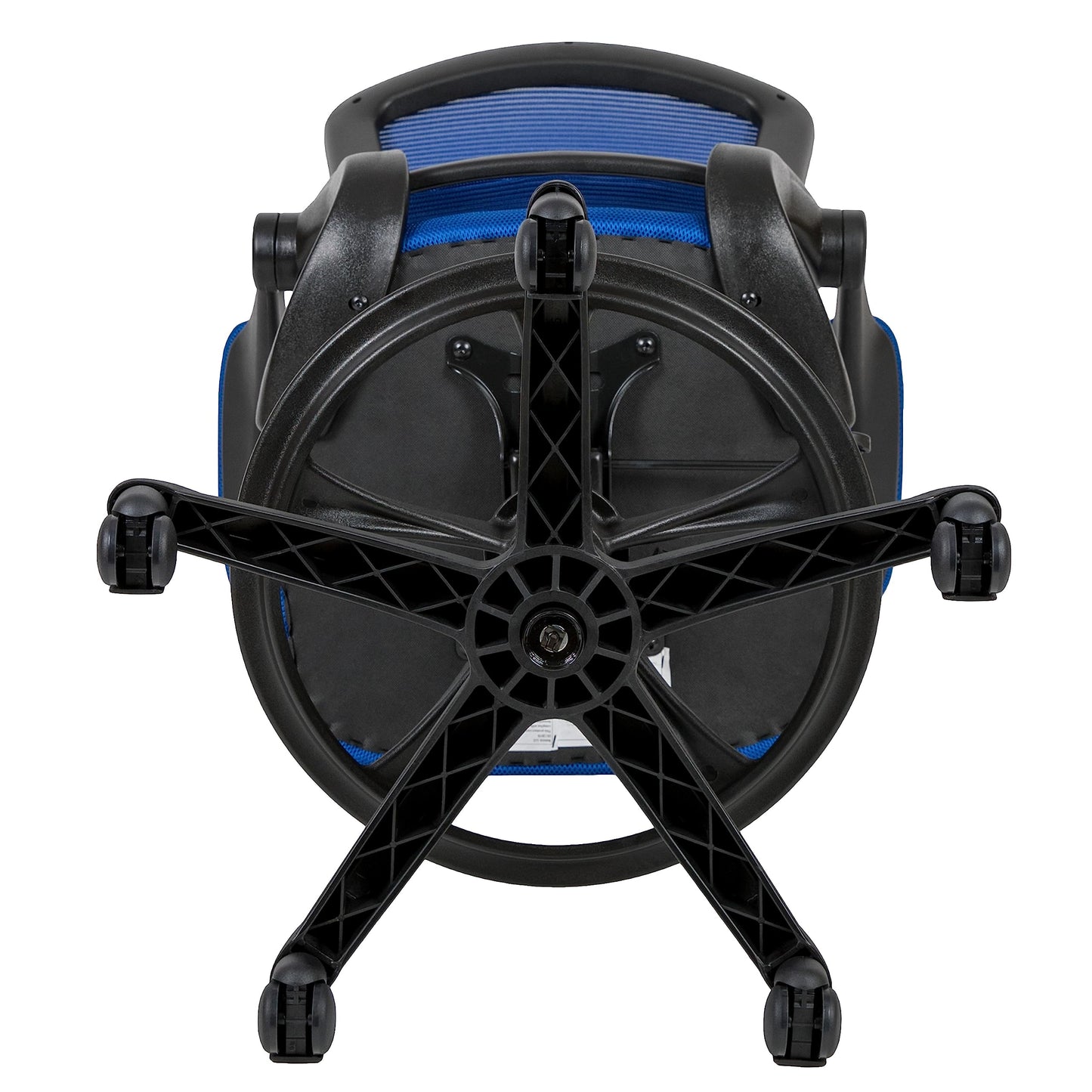 Flash Furniture Kale Mid-Back Blue Mesh Ergonomic Drafting Chair | Adjustable Foot Ring, Flip-Up Arms