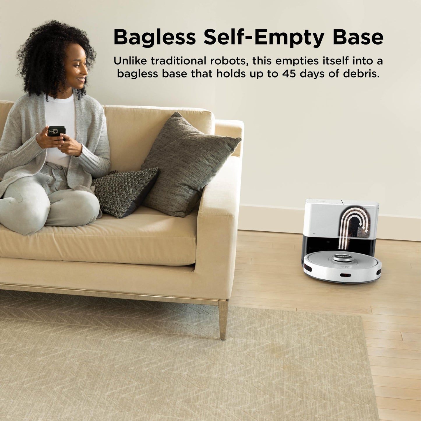 Shark AI Ultra Voice Control Robot Vacuum with Matrix Clean Navigation, Home Mapping, 60-Day Capacity, XL Self-Empty Base for Homes with Pets, Carpet & Hard Floors, Cool Grey, AV2511AE