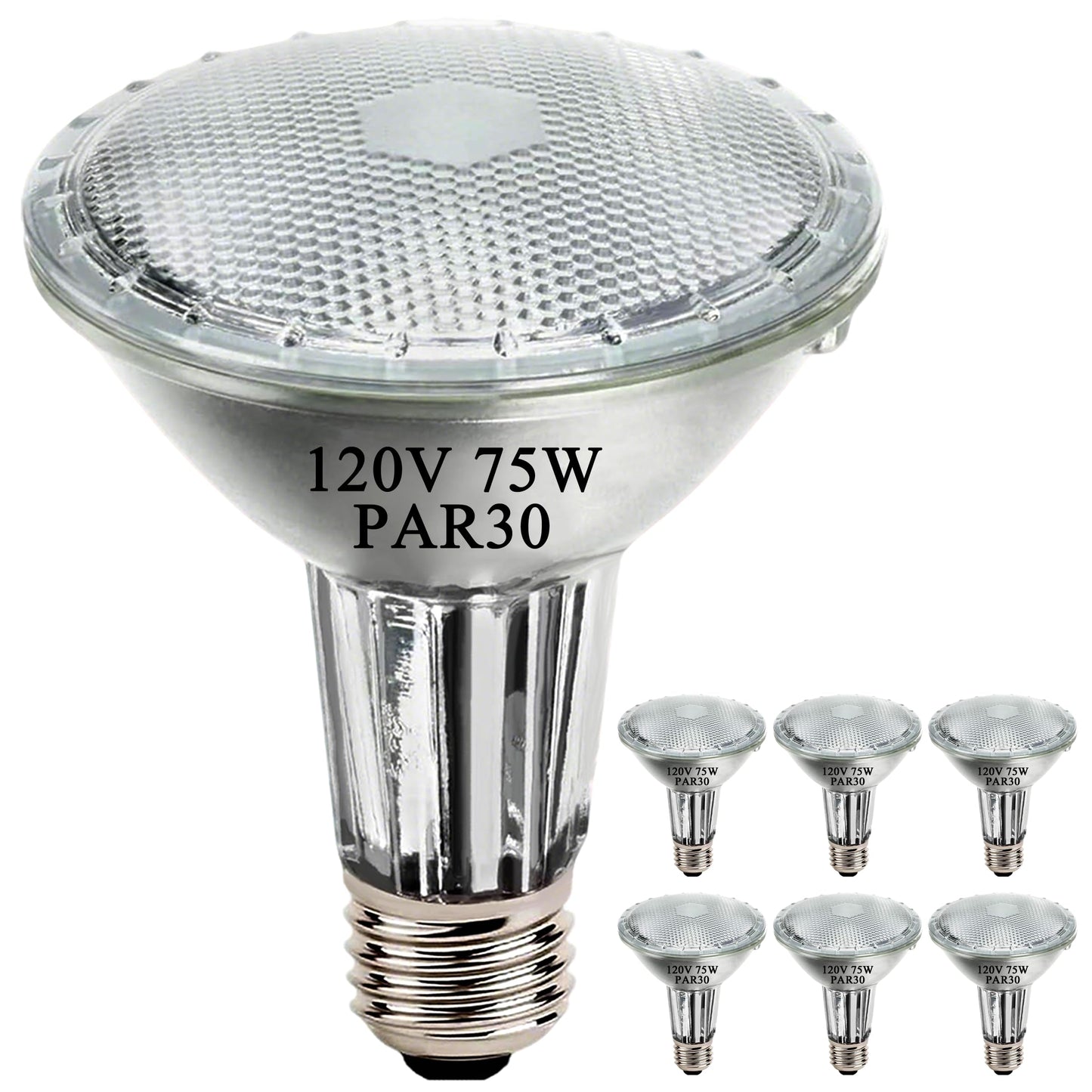 Misdood Par30 Long Neck Halogen Flood Light Bulbs  120V 39W  Dimmable High Output  E26 Medium Base  2700K Warm Lighting  3000 Hours For Recessed Light Bulb  6 Pack