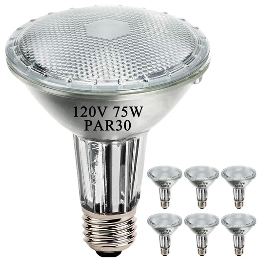 Misdood Par30 Long Neck Halogen Flood Light Bulbs  120V 39W  Dimmable High Output  E26 Medium Base  2700K Warm Lighting  3000 Hours For Recessed Light Bulb  6 Pack