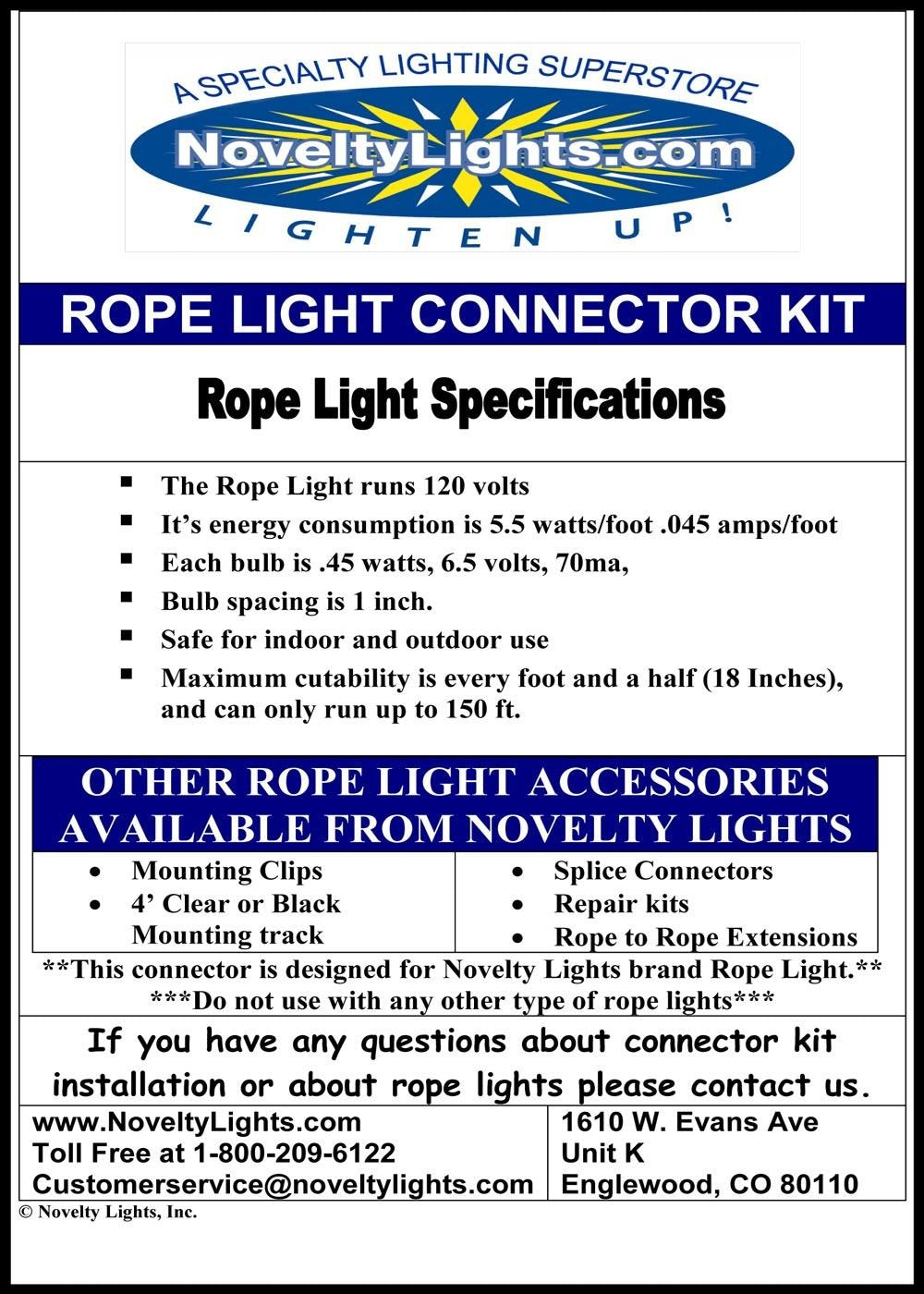 Novelty Lights Incandescent Rope Light Spool, 150, 1/2in Diameter, Pink, Custom Cuttable, 120 Volt