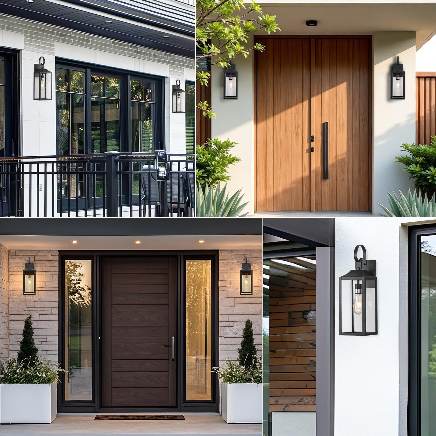 19 Large Outdoor Light Fixture 2 Pack  Porch Lights Sconce Exterior Lighting Fixtures  Black Outside Lights For House Modern Wall Lantern  Anti Rust Outside Coach Lamps For House  Doorway  Garage