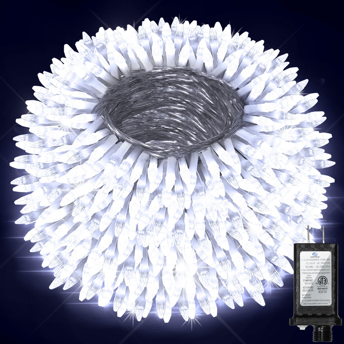 1500 Led 470Ft Christmas Lights Outdoor  Christmas String Fairy Lights With Timer & Memory  Waterproof 12 Modes Dimmable Twinkle Tree Lights For Home Patio Wedding Party Yard Xmas Decor  Cool White