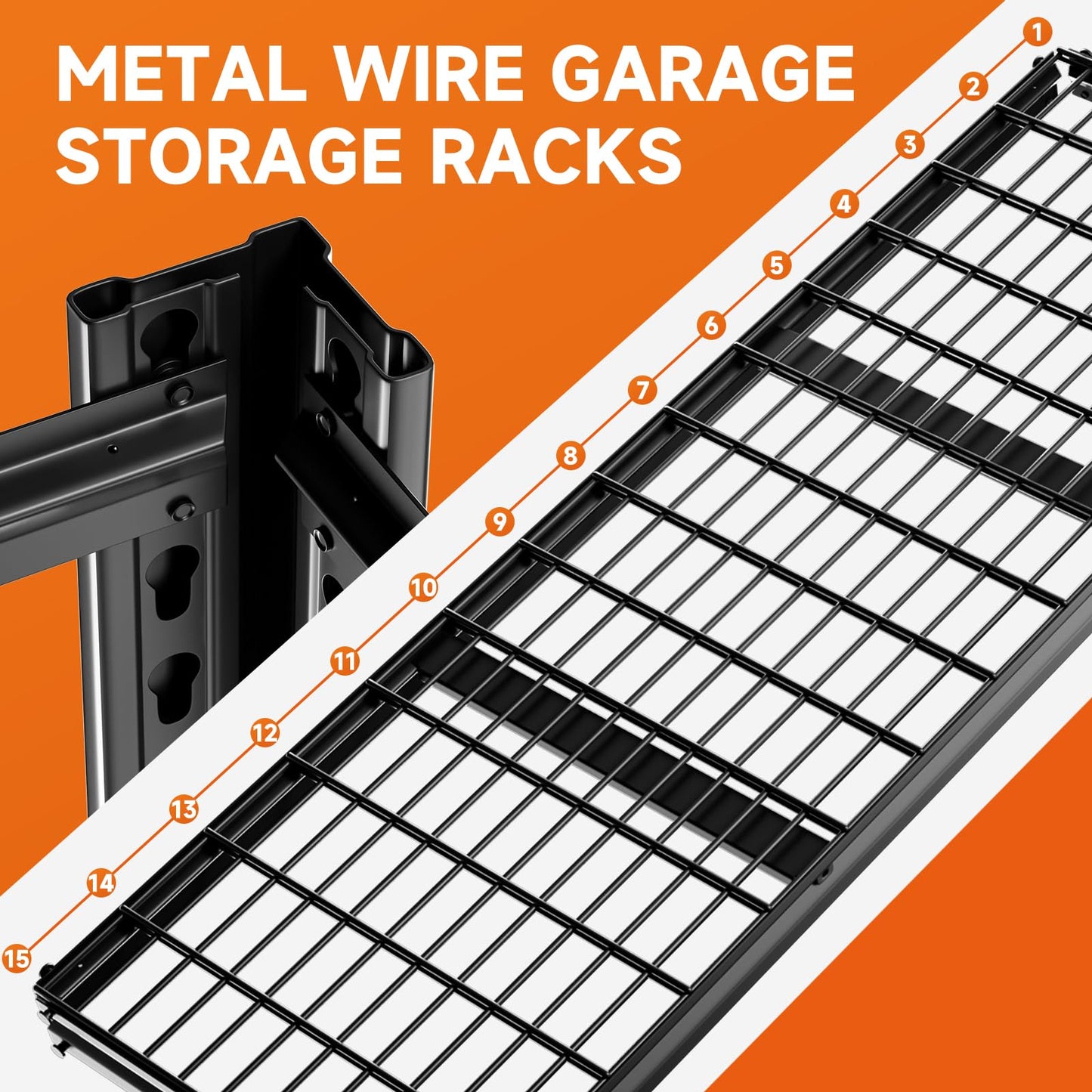cynnda 5-Tier 60" W x 20" D x 72" H Garage Shelving 30000LBS Heavy Duty Adjustable Storage Shelves Basement Industrial Shelving Units(Black)